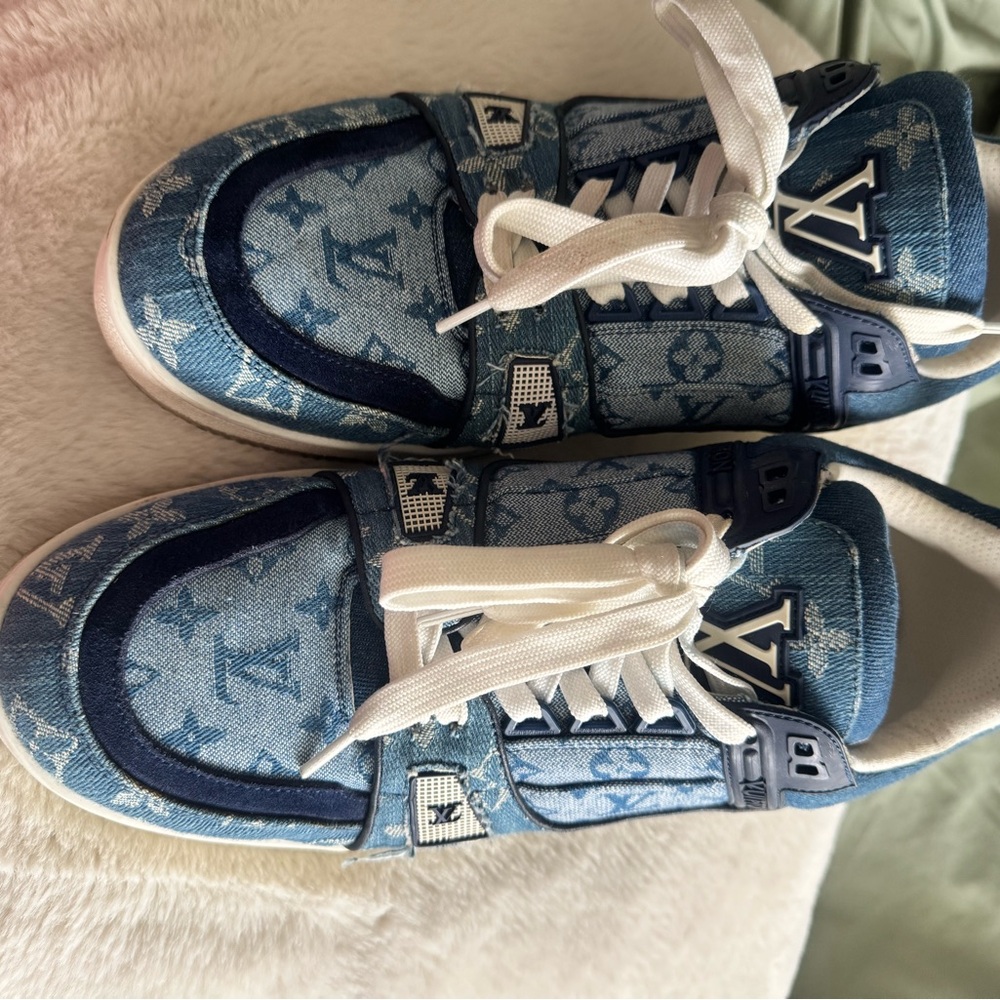 Louis Vuitton Denim Blue Monogram Sneakers